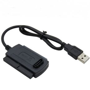كابل محول SATA PATA IDE من LinaLife إلى USB 2.0 للقرص الصلب القرص الصلب 2.5 بوصة 3.5 بوصة مع محول طاقة التيار المتردد الخارجي in Kuwait
