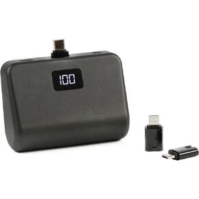 Limitless TotalBoost Mini 4,000mAh Universal Power Bank with Interchangeable Adapters (Black Metallic)