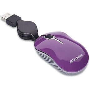 Verbatim Wired Optical USB-C Mini Mouse – Plug & Play Corded Small Travel Mouse – Black 70744 in Saudi Arabia