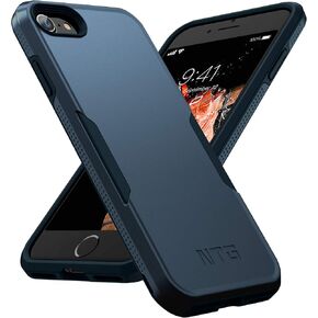 NTG Shockproof Designed for iPhone SE 2022 Case/iPhone SE 2020 Case, Heavy-Duty Tough Rugged Lightweight Slim Protective Case for iPhone SE/8/7-Black