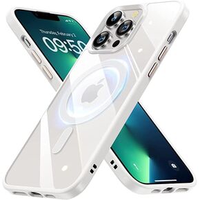 حافظة هاتف B-SPIN متوافقة مع أجهزة الشحن اللاسلكية المغناطيسية المقاومة للخدش، إطار واقٍ شفاف مقاوم للصدمات (أزرق سييرا، iPhone 15 pro max) in Kuwait