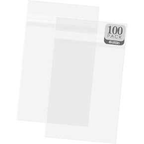 Golden State Art 5x7 Inch Crystal Sealed Clear Plastic Sleeves,100 Pack | Resealable Adhesive,Clear Stoarge Bags,For Pictures,Photos,Framing Mat Mattes, 5-5/16" x 7-1/8" in Kuwait