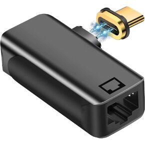 USB-C إيثرنت محول مغناطيسي YACSEJAO 90 درجة 24 دبوس نوع C إلى RJ45 جيجابت LAN موصل USB C محول الشبكة لنظام التشغيل Windows Android Mac OS in Saudi Arabia