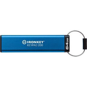 Kingston Ironkey Keypad 200 8GB Encrypted USB | Alphanumeric Keypad | Multi-Pin Access | XTS-AES 256-bit | FIPS 140-3 Level 3 Certified | Brute Force & BadUSB Protection | IKKP200/8GB in Kuwait