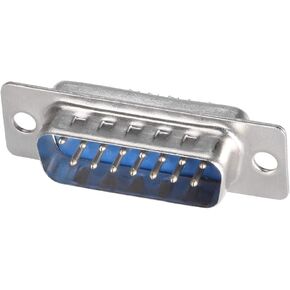 uxcell D-sub Connector Male Plug 15-pin 2-Row Port Terminal Breakout Solder Type for Mechanical Equipment CNC Computers Blue Pack of 10 in Kuwait