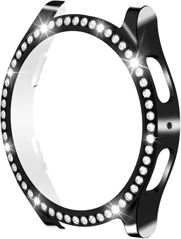 حزام SUPOIX مع حافظة متوافق فقط مع Samsung Galaxy Watch 6 40 مم 44 مم، 20 مم حزام بديل بلينغ للنساء وغطاء وجه ممتص للصدمات من البولي كربونات لساعة Galaxy Watch 6 (الحجم اختياري) in Kuwait