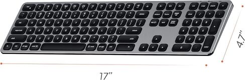 لوحة مفاتيح بلوتوث من الألومنيوم من Satechi مع لوحة مفاتيح رقمية - لجهاز M2/ M1 MacBook Pro/Air، M2/ M1 iPad Pro/Air، M2 Mac Mini، iMac M1 (رمادي فضائي) in Kuwait