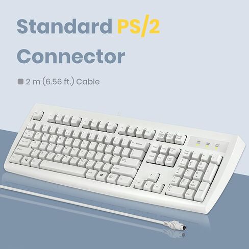 Perixx Periboard-107 Wired PS2 Full Size Keyboard, US English Layout in Kuwait