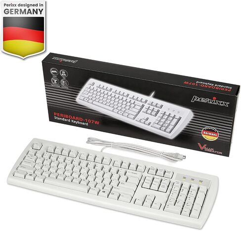 Perixx Periboard-107 Wired PS2 Full Size Keyboard, US English Layout in Kuwait