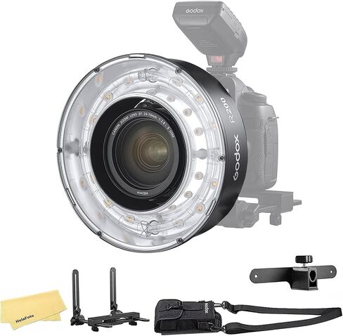 Godox R200 Macro Ring Flash Head for Godox AD200 Pro Godox AD200 Pocket Flash,5800±200K 200Ws High Power for Outdoor Portrait Shooting Wedding Shooting,Fashion Photography,Jewelry Photography,Ect in Saudi Arabia