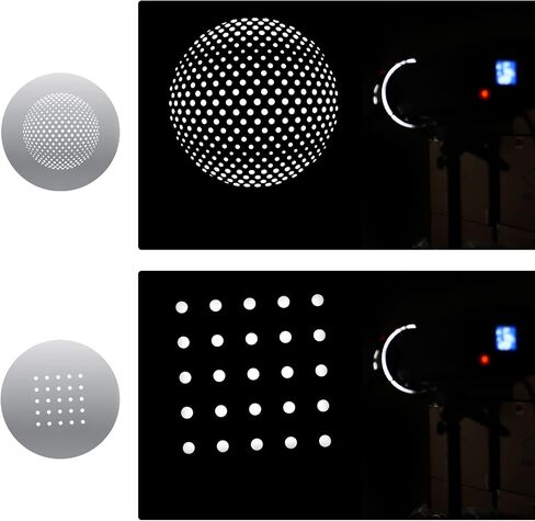 Soonpho 12-Pcs Round GOBO Kit, 66mm Metal Plate with Different Patterns Works with Godox SA/VSA Spotlight Attachment and Soonpho OT1 Pro II III Optical Snoot to Create Different Lighting Effects in Saudi Arabia