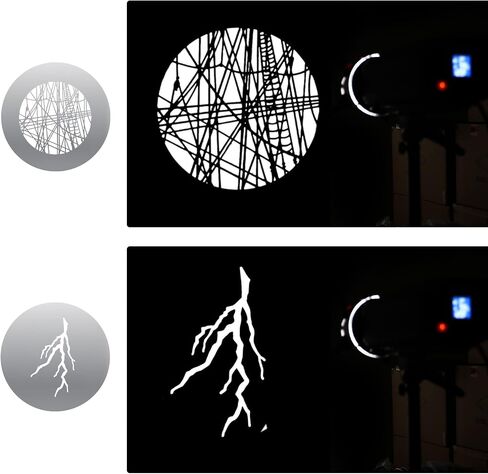 Soonpho 12-Pcs Round GOBO Kit, 66mm Metal Plate with Different Patterns Works with Godox SA/VSA Spotlight Attachment and Soonpho OT1 Pro II III Optical Snoot to Create Different Lighting Effects in Saudi Arabia