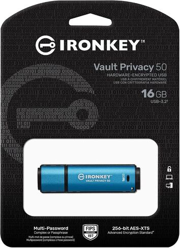Kingston IronKey Vault Privacy 50 256GB Encrypted USB in Kuwait