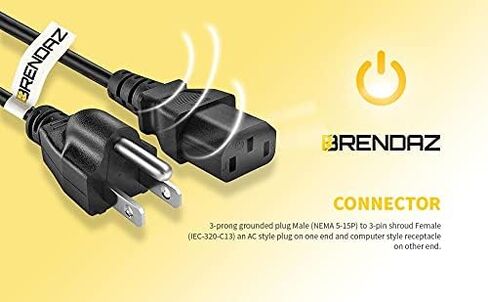BRENDAZ Compatible Bose S1 Pro Power Cord - 3-Prong Power Connector Compatible with Bose S1 Pro Multi-Position PA Speaker System (6-Feet) in Kuwait