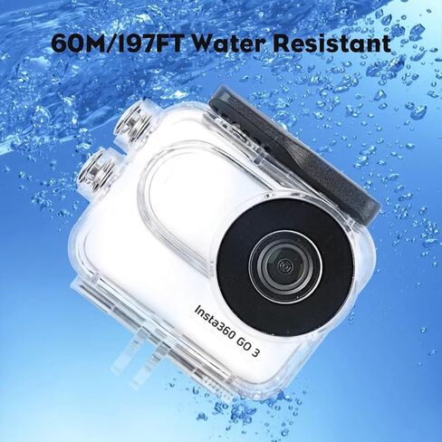 ار اس زد اف ان جي اكس ار واي حافظة غوص لجهاز انستا 360 جو 3، حافظة واقية مقاومة للماء بطول 60 متر/197 قدم مع حشوات مضادة للضباب لانستا 360 جو 3 in Kuwait