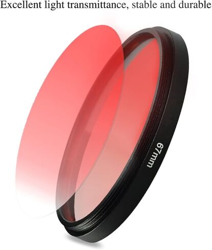 Red Filter for Sea Frogs SF-PH-02, for Meikon Seafrogs housing for FujiTG6/5/4, Sony RX100(I-V), RX100VII, a6500, a6300,a6000,a6400 and Other Case with 67mm Threaded Interface in Saudi Arabia