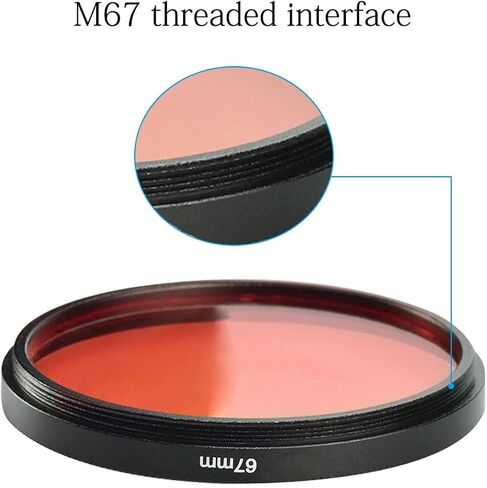 Red Filter for Sea Frogs SF-PH-02, for Meikon Seafrogs housing for FujiTG6/5/4, Sony RX100(I-V), RX100VII, a6500, a6300,a6000,a6400 and Other Case with 67mm Threaded Interface in Saudi Arabia