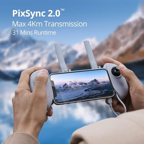 Potensic ATOM SE Drones with Camera for Adults 4K EIS, Under 249g, 4KM Long Transmission, Level 5 Wind Resistance, 31 Mins Flight, GPS Auto Return, Portable and Foldable Drone for Beginners in Saudi Arabia