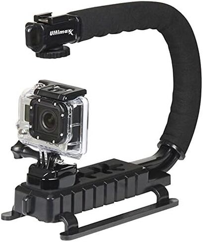 Ultimaxx Stabilizing Handheld Stabilizer Handle Grip with Accessory Mount for Camera, Camcorder, DSLR, DV Video; Compatible for Canon, Nikon, Sony, Panasonic, Pentax, and Olympus Camcorders in Saudi Arabia