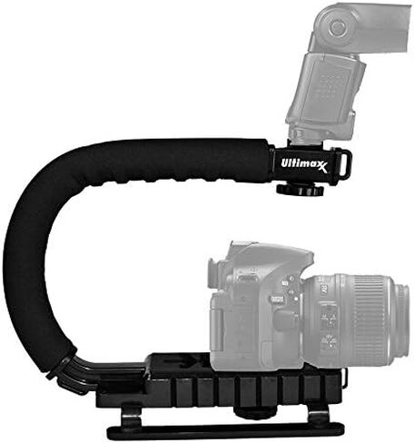 Ultimaxx Stabilizing Handheld Stabilizer Handle Grip with Accessory Mount for Camera, Camcorder, DSLR, DV Video; Compatible for Canon, Nikon, Sony, Panasonic, Pentax, and Olympus Camcorders in Saudi Arabia