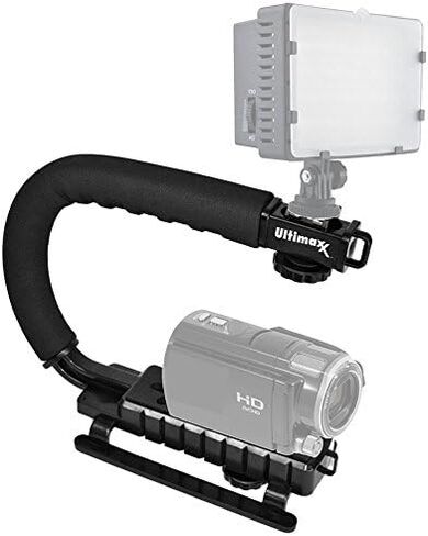 Ultimaxx Stabilizing Handheld Stabilizer Handle Grip with Accessory Mount for Camera, Camcorder, DSLR, DV Video; Compatible for Canon, Nikon, Sony, Panasonic, Pentax, and Olympus Camcorders in Saudi Arabia