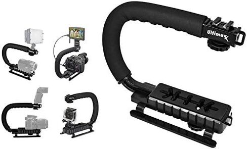Ultimaxx Stabilizing Handheld Stabilizer Handle Grip with Accessory Mount for Camera, Camcorder, DSLR, DV Video; Compatible for Canon, Nikon, Sony, Panasonic, Pentax, and Olympus Camcorders in Saudi Arabia