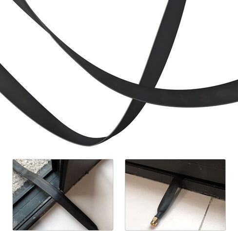 Nelawya LoRa كابل مسطح RP-SMA ذكر إلى RP-SMA أنثى نافذة وباب تغذية من خلال محول تمديد الكابلات المحورية لهوائي LoRa WiFi LoRaWan Bobcat Nebra RAK Helium Hotspot HNT Miner Mining Antenna in Kuwait