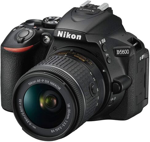 Nikon D5600 DSLR Camera with 18-55mm Lens (1576) + 64GB Card + Case + Corel Photo Software + EN-EL14A Battery + HDMI Cable + Cleaning Set + Flex Tripod + Memory Wallet (International Model) (Renewed) in Saudi Arabia