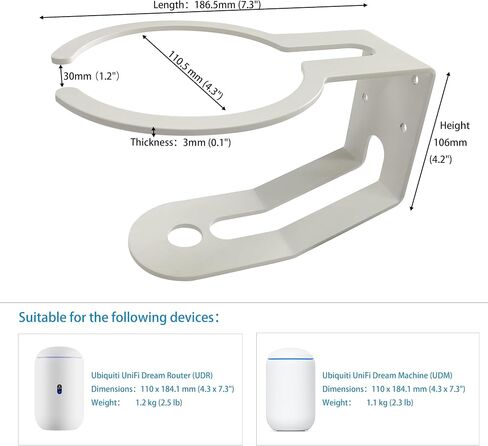 Custom Wall Mount Bracket for UniFi Dream Machine and UniFi Dream Router, ensuring Safety and Stability - 1 pcs in Saudi Arabia