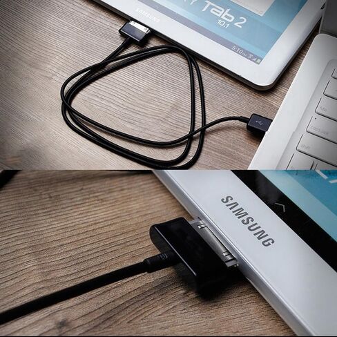 2 Pack 6.6 Ft 30 Pin Tablet USB Charger Cable for Samsung Galaxy Tab Note 7.0 7.7 8.9 10.1 Galaxy Tab 7 8 9 10.1 Tablet 2 Power Cord Charging Sync Data Cable in Kuwait