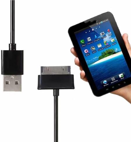 2 Pack 6.6 Ft 30 Pin Tablet USB Charger Cable for Samsung Galaxy Tab Note 7.0 7.7 8.9 10.1 Galaxy Tab 7 8 9 10.1 Tablet 2 Power Cord Charging Sync Data Cable in Kuwait