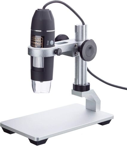 AmScope 200X 2MP 8-LED Zoom USB Digital Microscope with Metal Stand for Windows & Mac in Saudi Arabia