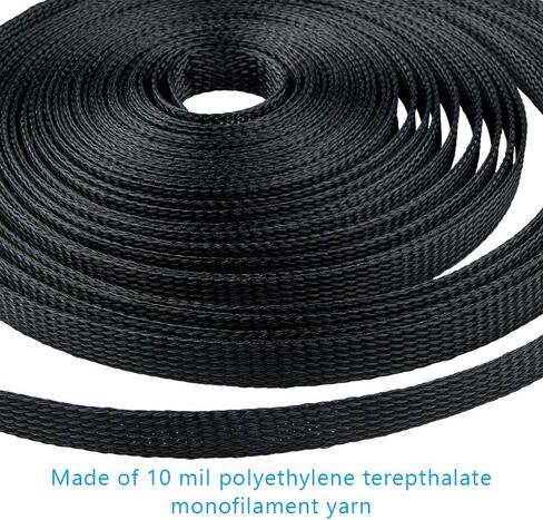 2 Pack, 33ft - 1/2 inch Cord Protector Wire Loom Tubing Cable Sleeve, findTop Nylon Expandable Braided Cable Sleeving, Braided Wire Sleeve, Cable Sheath Mesh Wire Loom in Saudi Arabia