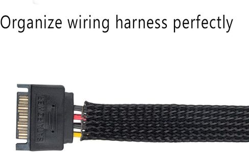 2 Pack, 33ft - 1/2 inch Cord Protector Wire Loom Tubing Cable Sleeve, findTop Nylon Expandable Braided Cable Sleeving, Braided Wire Sleeve, Cable Sheath Mesh Wire Loom in Saudi Arabia