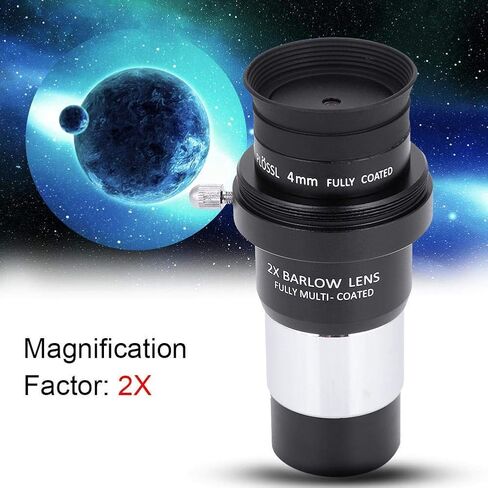 Astronomical Telescope Set Telescope Accessory Kit,Professional 1.25 inch Plossl Telescope Eyepiece Set 4/10/25mm + 2X Barlow Lens Kit for Astronomy in Saudi Arabia