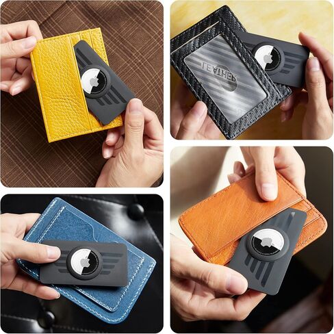 citymore New Airtag Wallet Holder [2 Pack], Ultra Thin Mini Airtag Card Case for Apple Airtag,Slim Card Insert,Airtag Card Holder for Wallet Badge, Handbag, Backpack，Clutch Bag etc丨 in Kuwait