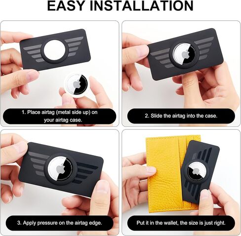 citymore New Airtag Wallet Holder [2 Pack], Ultra Thin Mini Airtag Card Case for Apple Airtag,Slim Card Insert,Airtag Card Holder for Wallet Badge, Handbag, Backpack，Clutch Bag etc丨 in Kuwait