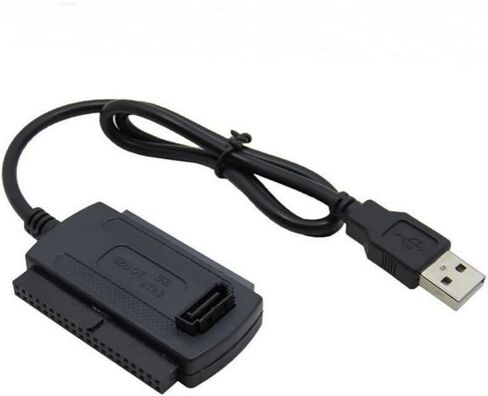 كابل محول SATA PATA IDE من LinaLife إلى USB 2.0 للقرص الصلب القرص الصلب 2.5 بوصة 3.5 بوصة مع محول طاقة التيار المتردد الخارجي in Kuwait