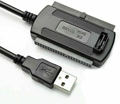 كابل محول SATA PATA IDE من LinaLife إلى USB 2.0 للقرص الصلب القرص الصلب 2.5 بوصة 3.5 بوصة مع محول طاقة التيار المتردد الخارجي in Kuwait