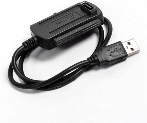 كابل محول SATA PATA IDE من LinaLife إلى USB 2.0 للقرص الصلب القرص الصلب 2.5 بوصة 3.5 بوصة مع محول طاقة التيار المتردد الخارجي in Kuwait