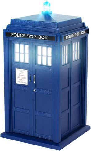 FAMETEK Doctor Who Bad Wolf Tardis Wireless Bluetooth Speaker Plays Music, Lights Up, Accurate Sounds Effects |Gifts for Men or Women - Best Gifts Birthday Collectibles for Doctor Who in Kuwait