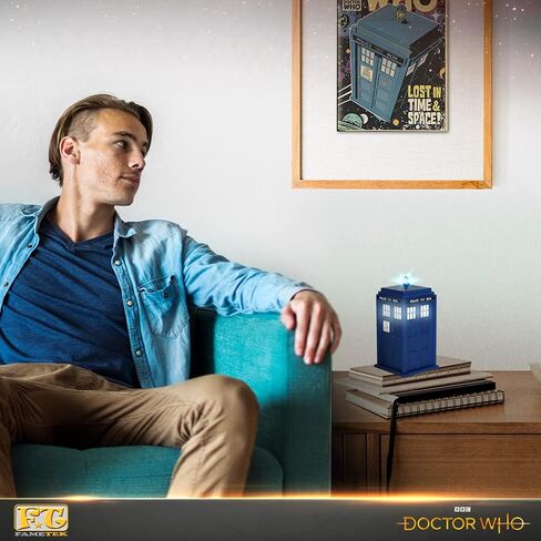 FAMETEK Doctor Who Bad Wolf Tardis Wireless Bluetooth Speaker Plays Music, Lights Up, Accurate Sounds Effects |Gifts for Men or Women - Best Gifts Birthday Collectibles for Doctor Who in Kuwait