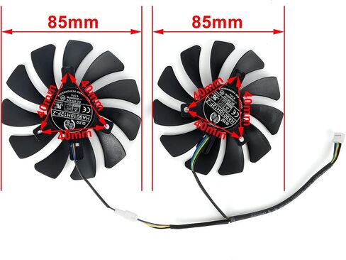 inRobert 85mm HA9010H12F-Z GTX1650 GPU Cooler Fan for MSI GTX 1650 Ventus XS Graphics Card Fan in Saudi Arabia