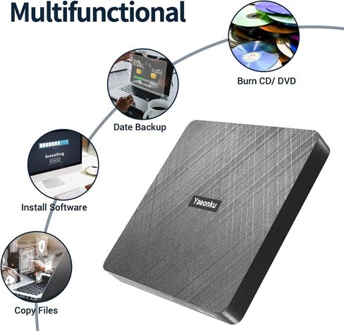 ييونكو محرك أقراص بلو راي خارجي لنظام التشغيل ويندوز 7 8 10 11 لينكس ماك او اس in Kuwait