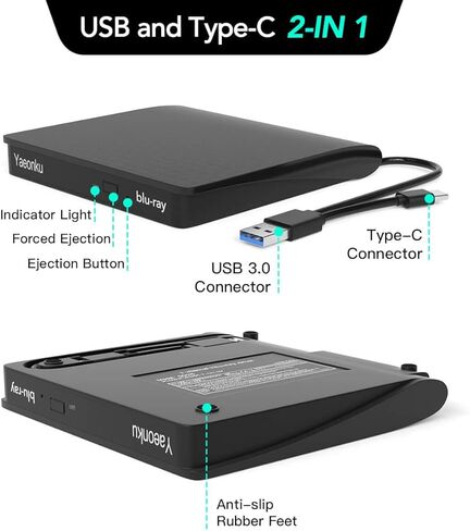 ييونكو مشغل اقراص دي في دي وسي دي خارجي بلوراي، موقد دي في دي in Kuwait