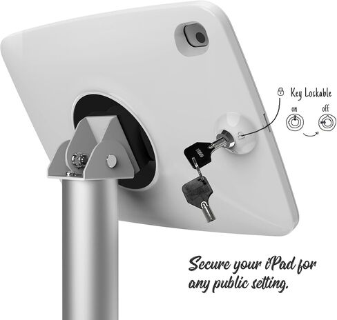 حامل أرضي من Beelta iPad Kiosk لهاتف 10.2 iPad 7 8 9th 120 درجة غلاف iPad قابل للقفل + عمود ألومنيوم + قاعدة معدنية BSF302T in Kuwait