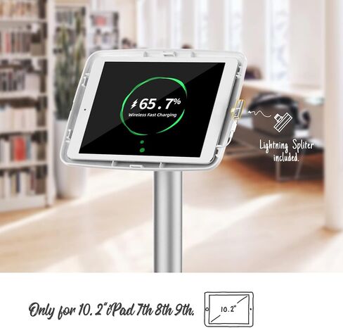 حامل أرضي من Beelta iPad Kiosk لهاتف 10.2 iPad 7 8 9th 120 درجة غلاف iPad قابل للقفل + عمود ألومنيوم + قاعدة معدنية BSF302T in Kuwait