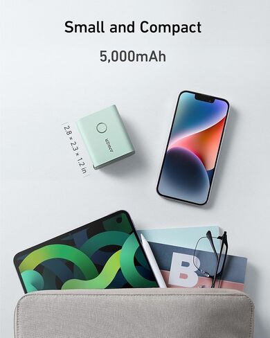 Anker 45W Wall Charger with 5,000 mAh 20W Portable Charger, Dual-Port USB-C for iPhone 15/15 Plus/15 Pro/15 Pro Max, iPhone 14/13 Series, iPhone 14/13 Series, iPad Pro, AirPods, Apple Watch, and More in Saudi Arabia
