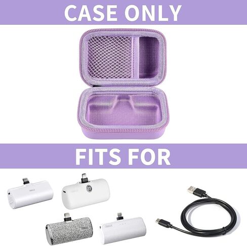 Carrying Case for iWALK Portable Charger Power Bank. Also for JEJILL/for Charmast/for LanLuk/for VEGER/for Swyop/for Feob/for Taegila/for Kuulaa and More Small Charging Battery Pack -Beige Bag Only in Saudi Arabia