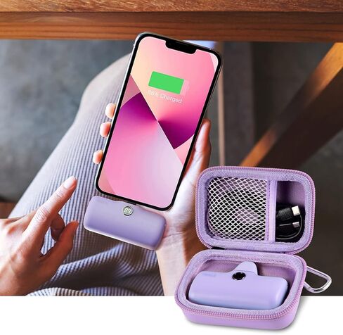 Carrying Case for iWALK Portable Charger Power Bank. Also for JEJILL/for Charmast/for LanLuk/for VEGER/for Swyop/for Feob/for Taegila/for Kuulaa and More Small Charging Battery Pack -Beige Bag Only in Saudi Arabia